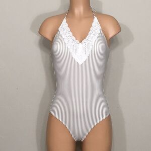 Lauren Conrad lace trim swimsuit. NWOT